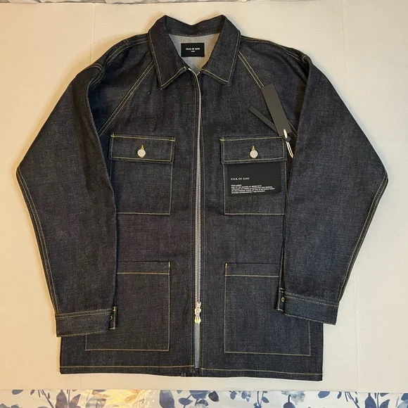 Fear of God Selvedge Denim Holy Water Jeans in Black | FWRD Fear